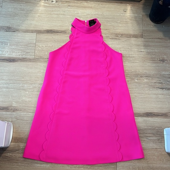 Ted Baker London Torryia Ruffle magenta dress with pockets Size 3/US 8 - Picture 4 of 15